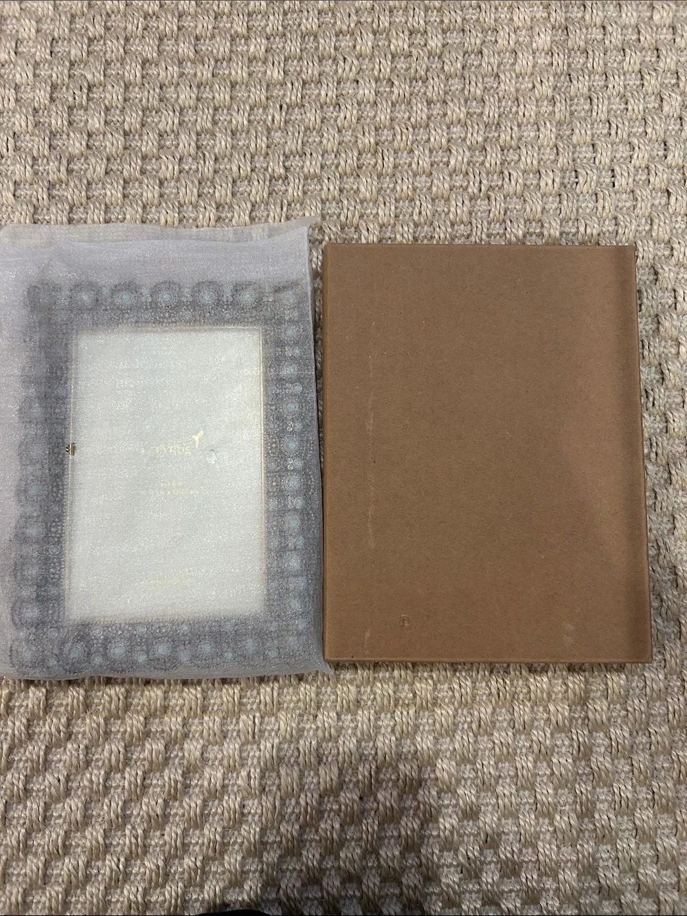 Papyrus Beaded Ornate Frame with Pale Blue Accents 4”x6”